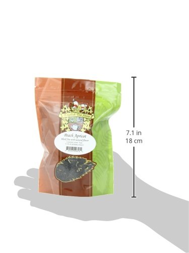 Peach Apricot Loose Leaf Pouches - 4oz | Fruity Black Blend with Natural Flavors | Ceylon High Grown | Sweet Peach & Apricot Aroma | Resealable Pouch | Brew Hot or Iced