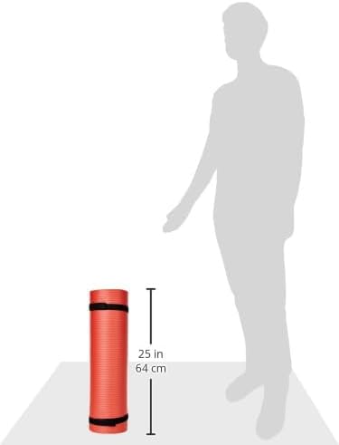 Yoga Mat, 1/2-Inch Extra Thick High Density Exercise Mat, Anti-Tear Exercise Yoga Mat with Carrying Strap, Suitable for Various Yoga Exercises