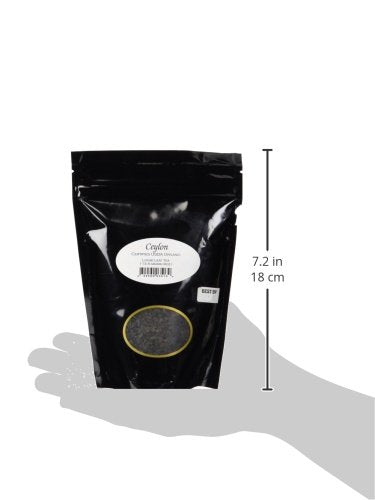 Loose Organic Ceylon Tea pouches - 4oz | Sri Lankan Pekoe Grade Black Tea | Delicate Floral Notes | Loose Leaf Pouch for Brewing | Naturally Bright Cup | Great for Afternoon Serving