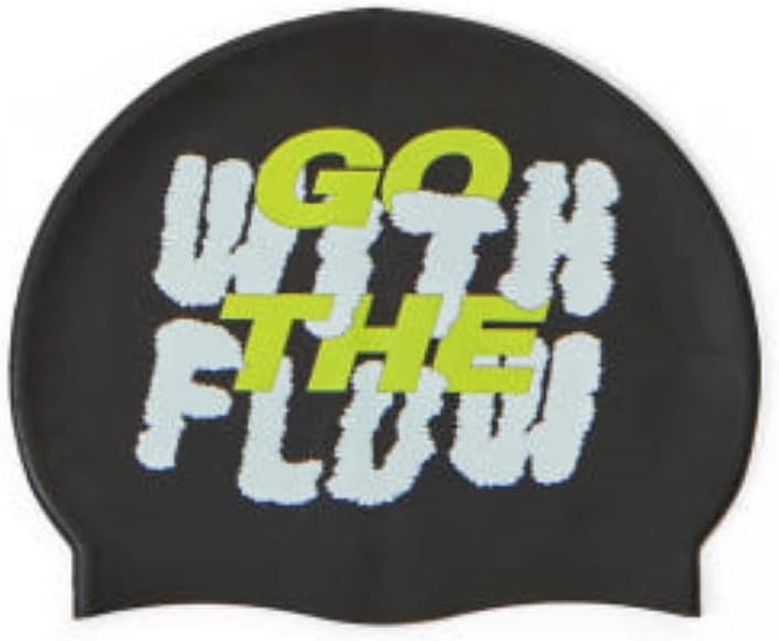 Unisex Silicone Swimming hat That Protects Hair and Ears, Pretty and Cool Artist Collaboration Design Swimming hat