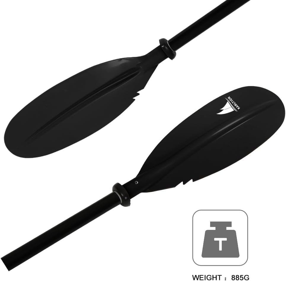 Kayak Paddle - Adjustable 2 Pieces Aluminum Alloy Shaft with Glass Fiber Blade for Surfing,Oar Fishing Easy Packable Travel