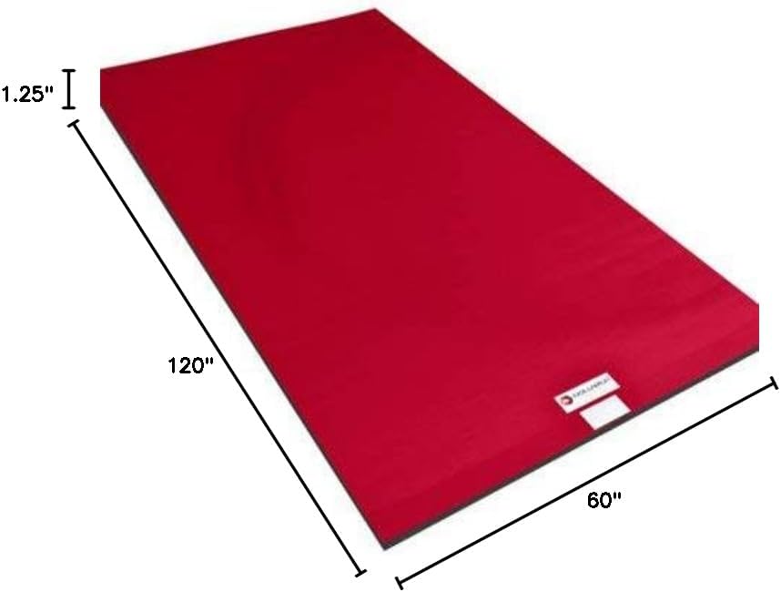 Dollamur 5'x10'x1.25" Wrestling Mat, Black, Workout, Exercise, Gymnastics, Yoga
