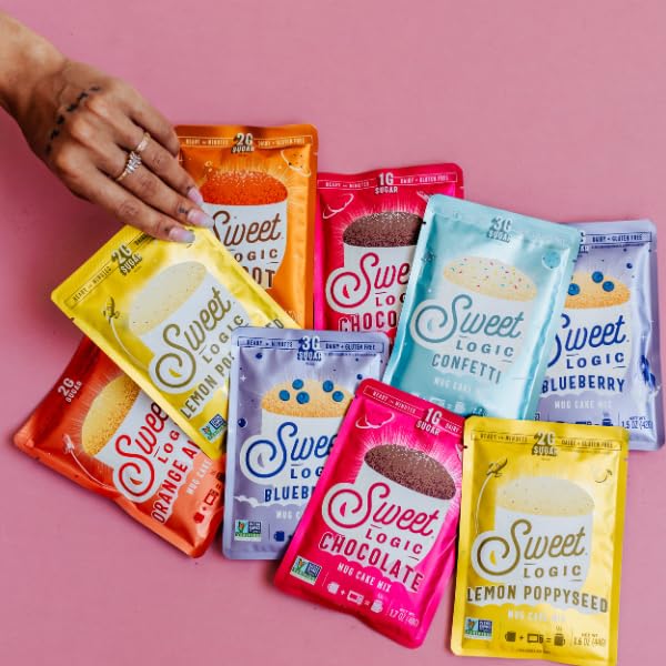 SWEET LOGIC Keto Dessert Mug Cake Mixes - Refined Sugar Free Gluten Free Keto Snack - 4 Keto Mug Cake Mixes - Pumpkin Spice - Diabetic Friendly Keto Sweets and Treats