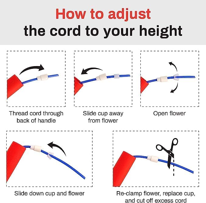 Buddy Lee Magic Speed Pro Fitness Jump Rope - | Ergonomically Designed Long Handles| Flower Cup Adjustment System| Endorsed by Jump Rope Champions | A Perfect Choice For Kids & Adults