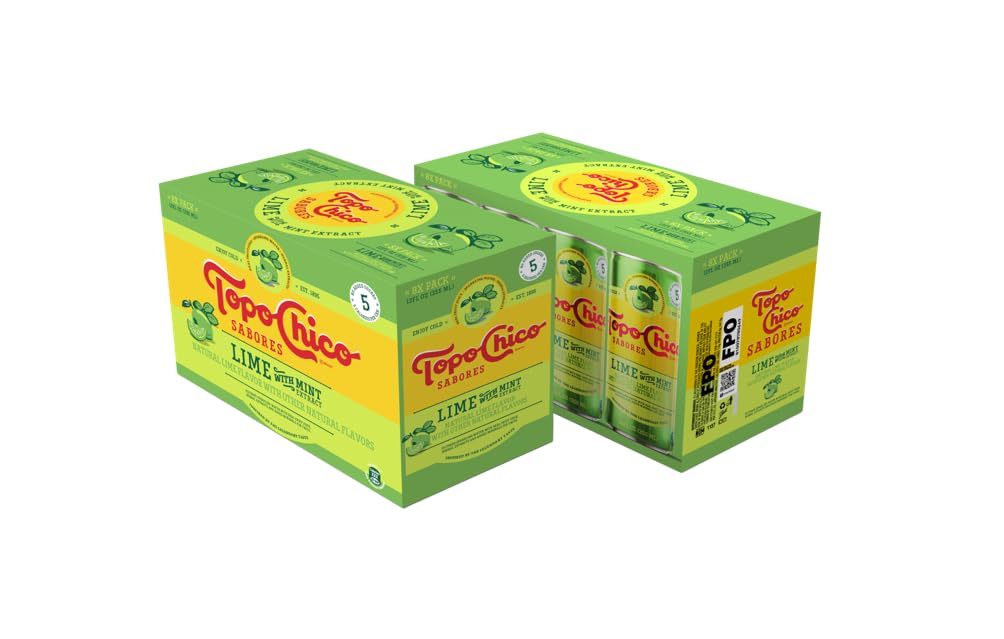 Topo Chico Sabores Lime with Mint Extract 12oz 8pk