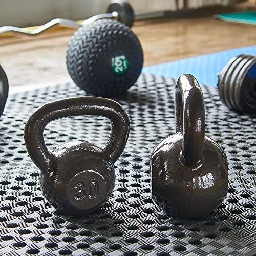 Cast Iron Kettlebell Weights for Home Gym, Heavy Duty Strength Training, Workout Equipment for HIIT, Functional Fitness