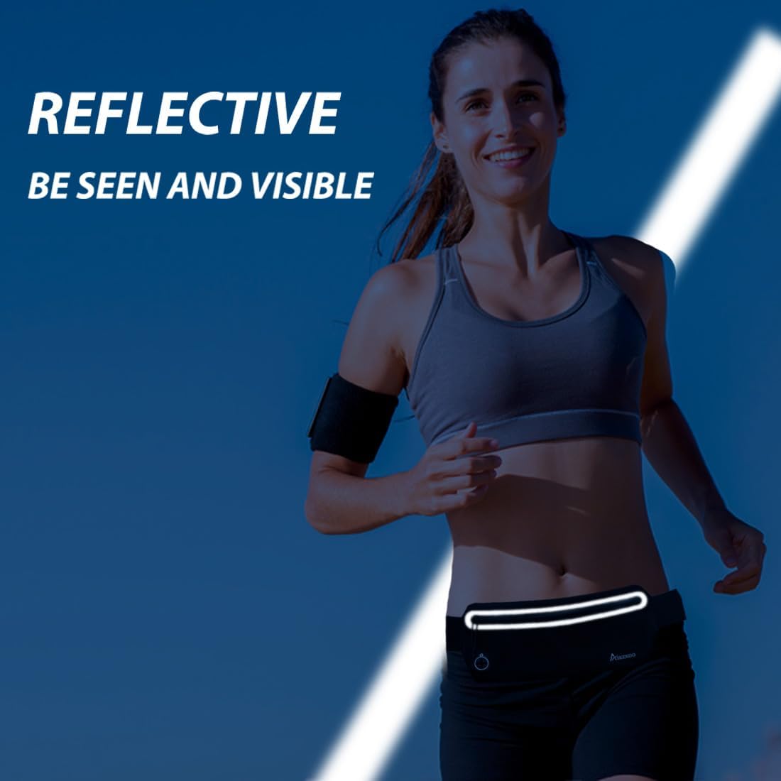 Slim Running Belt Fanny Pack Women Men,Runners Phone Holder Waist Bag,Run Pouch Waist Belt for Workout Jogging,Travel Money Belt Running Gear Accessories.