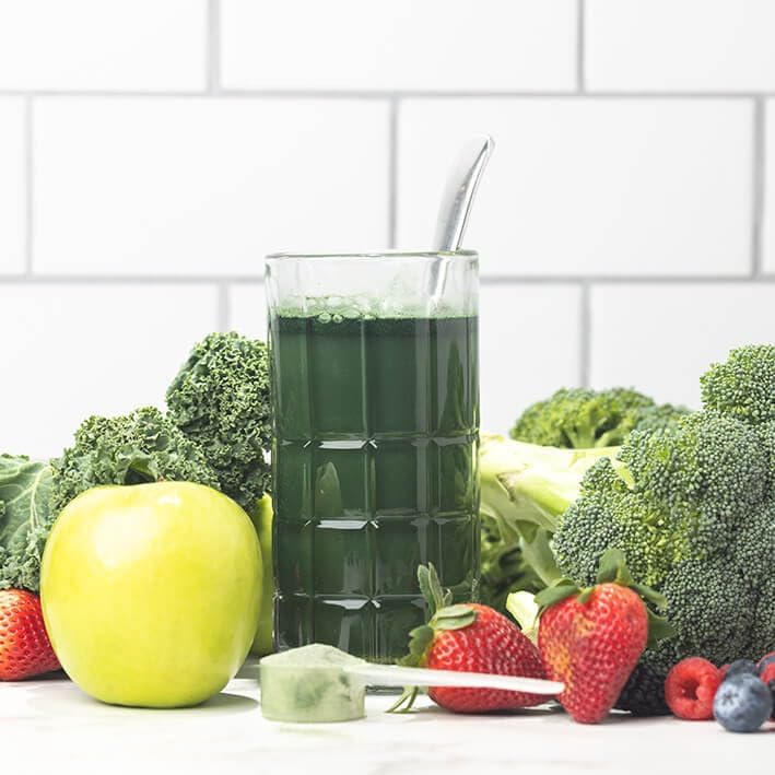 Advanced Greens Plus Powdered Superfood Formula 50 Fruits, Vegetables, Herbs, and Superfoods - Vegan, Vegetarian - 9.84 OZ - 279 g