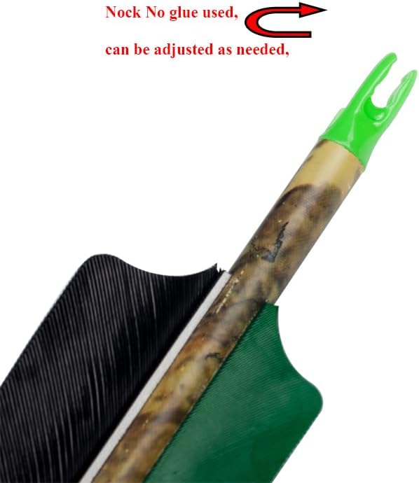 Archery 30" 32" 400 500 Spine Carbon Hunting Arrows Turkey Feather for Compound Recurve Bow Longbow Practice Target Camo Arrow Pack of 12PCS