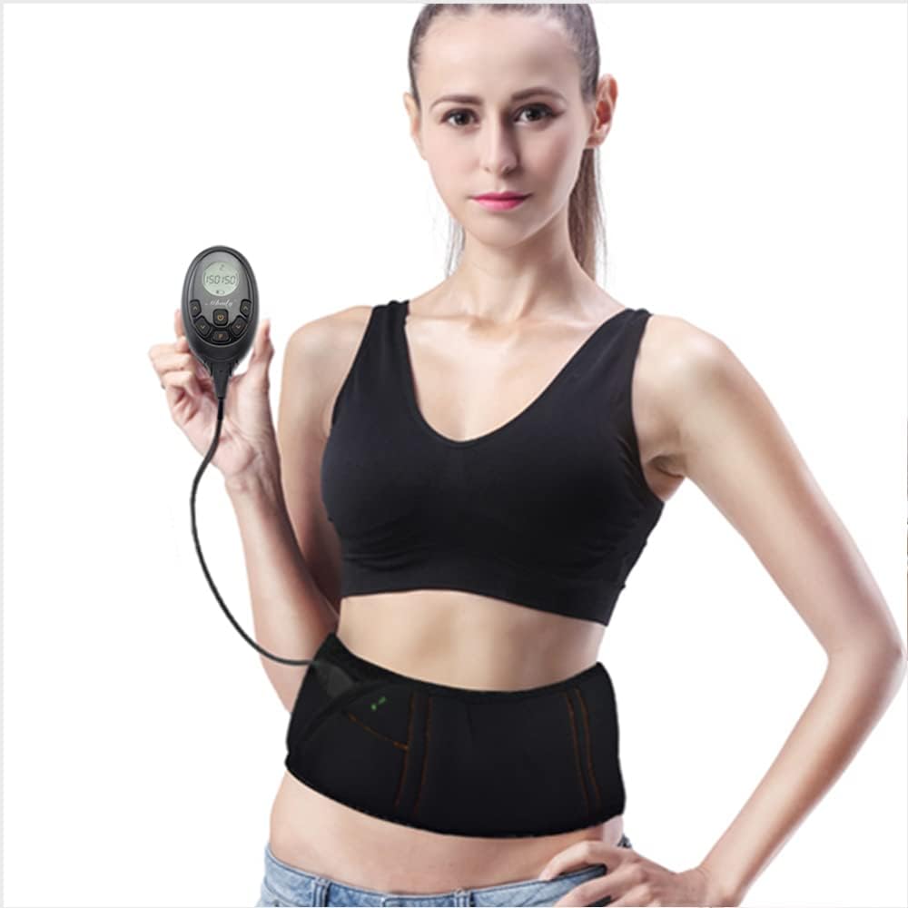 Pro Abdominal Fitness Abs Workout Belt 30''-55'' Black for Man and Woman