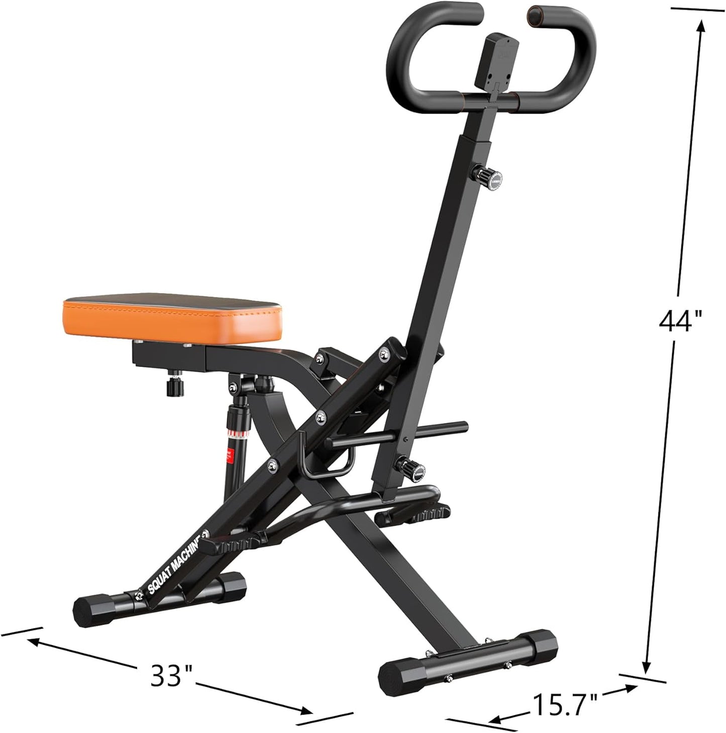 SogesPower Squat Machine for Home Gym, Squat Rowing Machine with Adjustable Resistance and Optional Full Motion, Squat Assist Trainer for Glutes & Legs Workout, Up to 330lbs