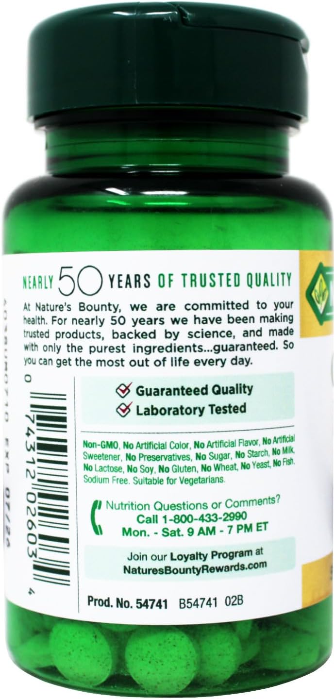 Nature's Bounty Mega Chromium Picolinate 800 mcg tablets 50 ea (Pack of 5)