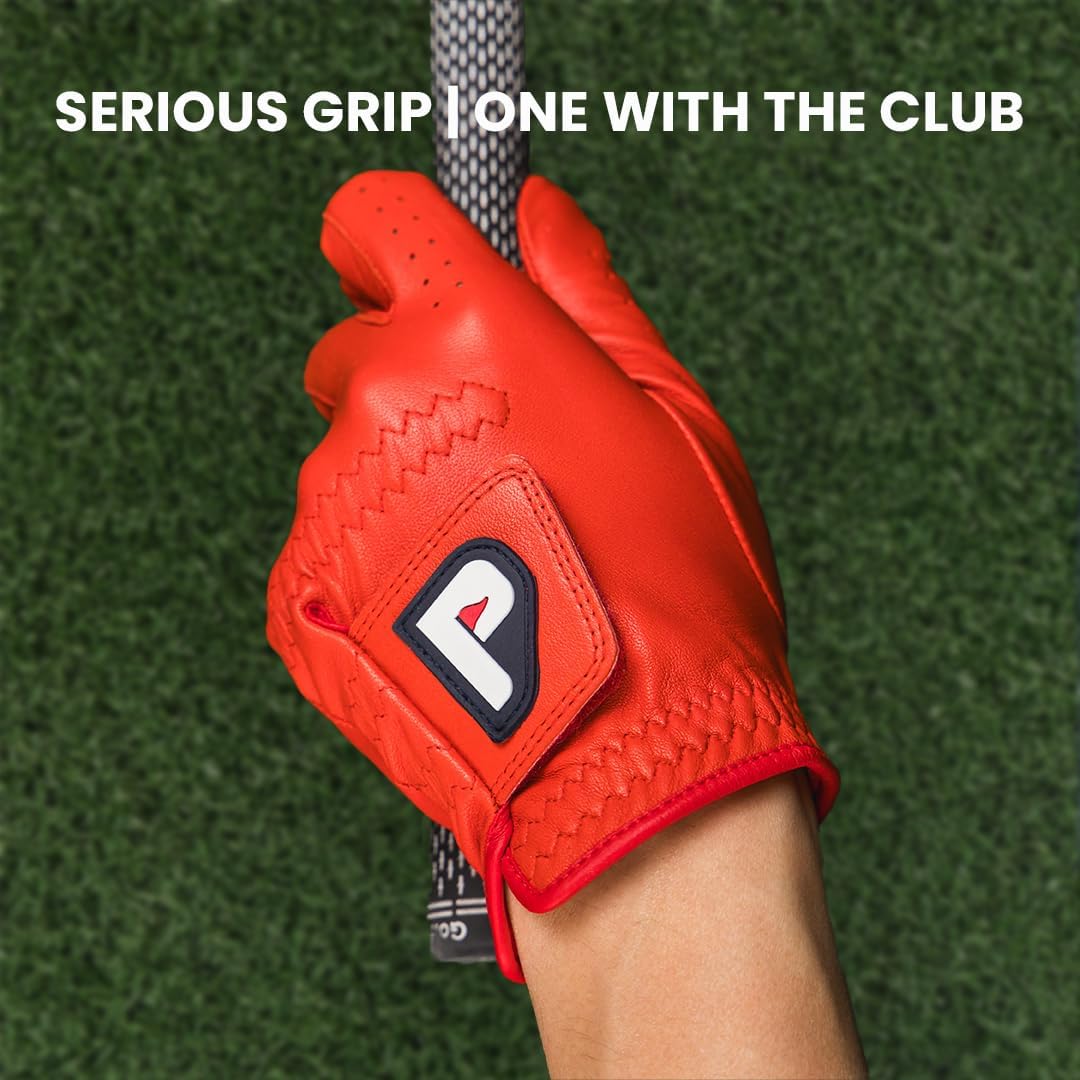PUR3 Individual - Cabretta Leather Men's Golf Glove, Ultra Soft, with Ball Marker for Right Hand and Left Hand Golfers