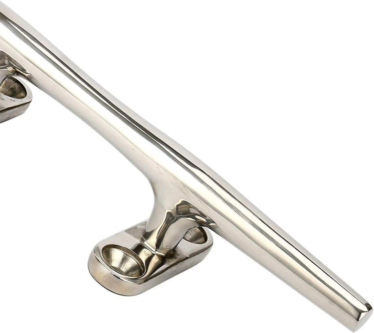 Amarine Made 4 Pack Stainless Steel Open Base Cleat-8 Inch Boat Cleats,Rope Cleat,Boat Dock Cleats - Ideal for Marine, Deck,Nautical Decor,Cabinet Pull/Towel Hook/Coat Hanger