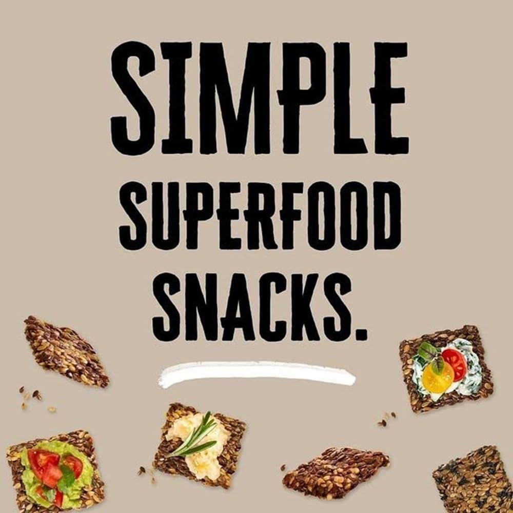 Flackers Organic Rosemary Flaxseed Crackers, 5 Ounce 1-Pack, Gluten Free, Non GMO, Vegan, Keto Snack, 9 Grams Fiber, 1 Net Carb