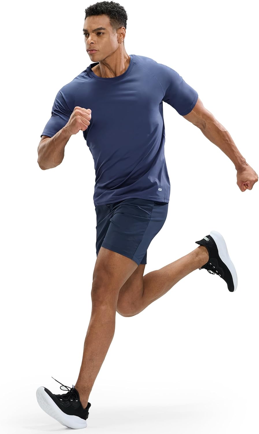 MIER Men's Dry Fit Workout T-Shirts Athletic Running Tee Short Sleeve Crew Neck Gym Tops, Polyester, Moisture Wicking