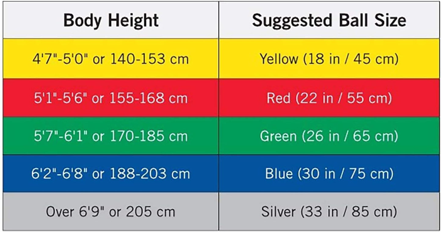 THERABAND Exercise Ball, Stability Ball with Diameter for Athletes Standard Fitness for Posture, Balance