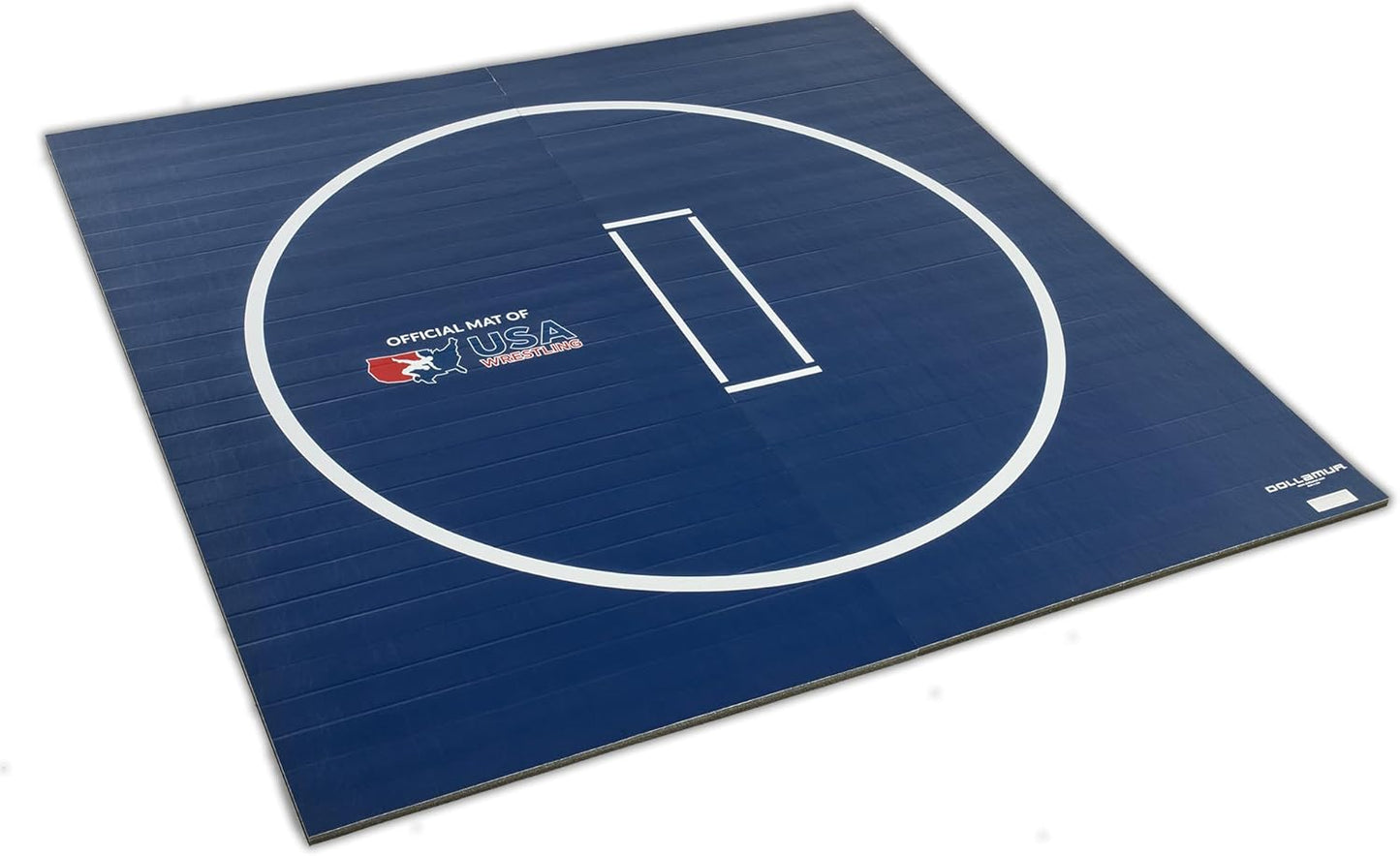 Dollamur 10'x10' Wrestling Mat, Navy, Gymnastics, with Circles