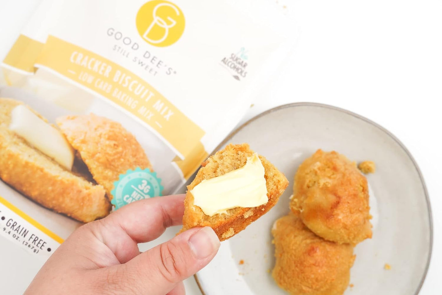 Good Dees Low Carb Baking Mix,Cracker Biscuit Mix, Keto Baking Mix, Gluten Free, No Sugar Added, Grain-Free, Soy-Free, Diabetic, Atkins & WW Friendly (3g Net Carbs, 10 Servings)