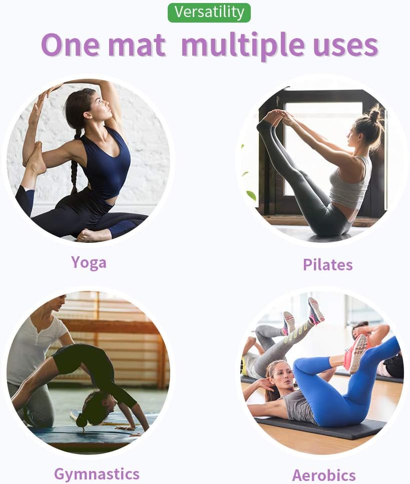 Gymnastics Tumbling Mats Portable Gymnastics Mat Foldable Tumbling Mat 2'x6'/4'x8' PU Leather Exercise Mat Yoga Mat with Carrying Handles for home Workout outdoor Yoga Gymnastics