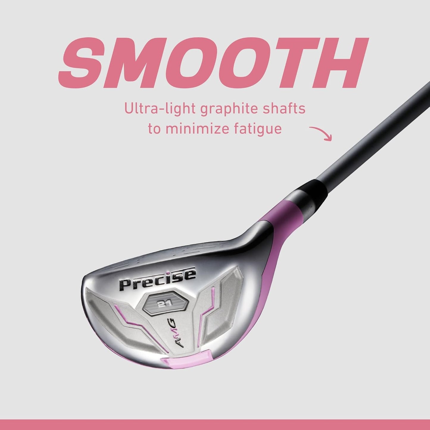 Precise AMG Complete Womens Golf Clubs Set, Includes Driver, Fairway, Hybrid, 6-PW Irons, Putter, Stand Bag, 3 H/C's, Golf Clubs Women Right Handed, Regular & Petite Sizes