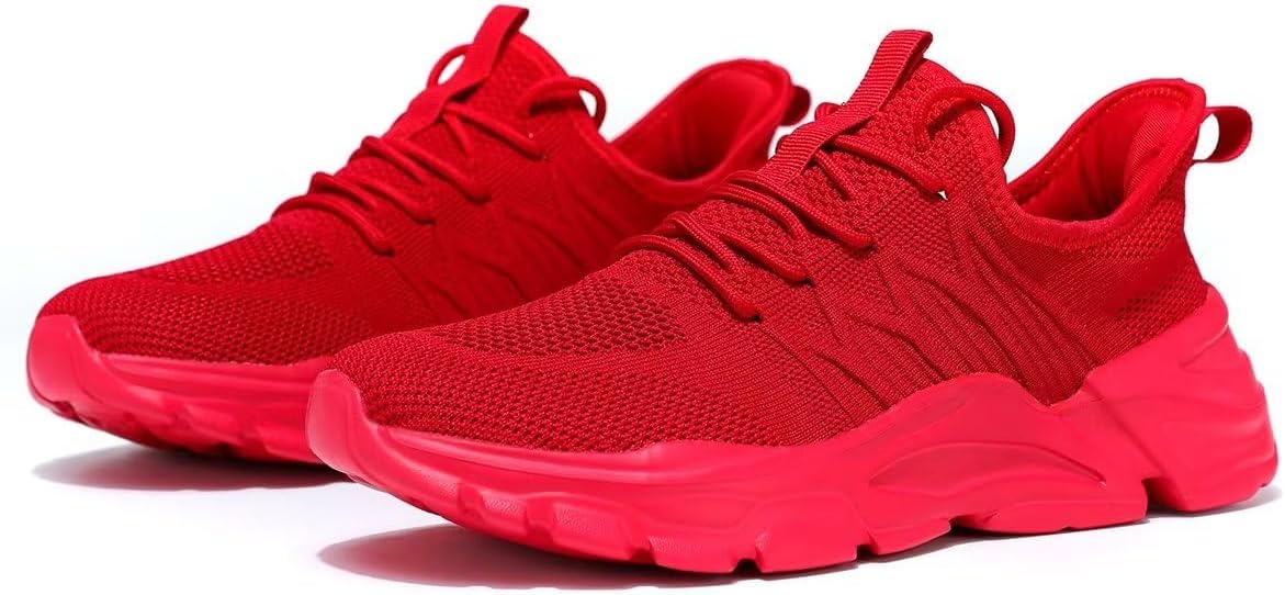 Mens Slip On Running Shoes Athletic Walking Trainers Lightweight Breathable Mesh Tennis Sneakers