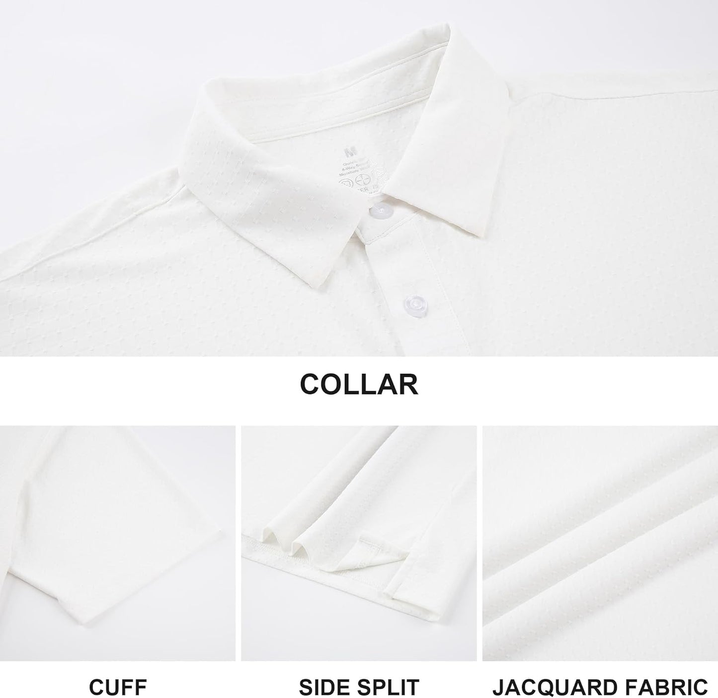 WARHORSEE Golf Polo Shirts for Men Short Sleeve Wrinkle Free 4 Way Stretch Moisture Wicking Performance Collared Tshirts