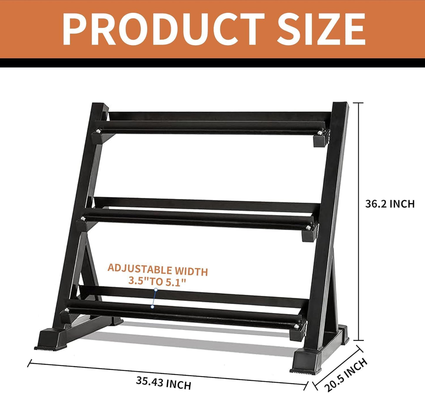 5-50 lbs Hex Dumbbell Weight Set With Rack for Home Outdoor Gyms 6-10 Pair Rubber Exercise & Fitness Nonslip Handle Dumbbells and Storage Rack Hold 350/450/550 Pounds