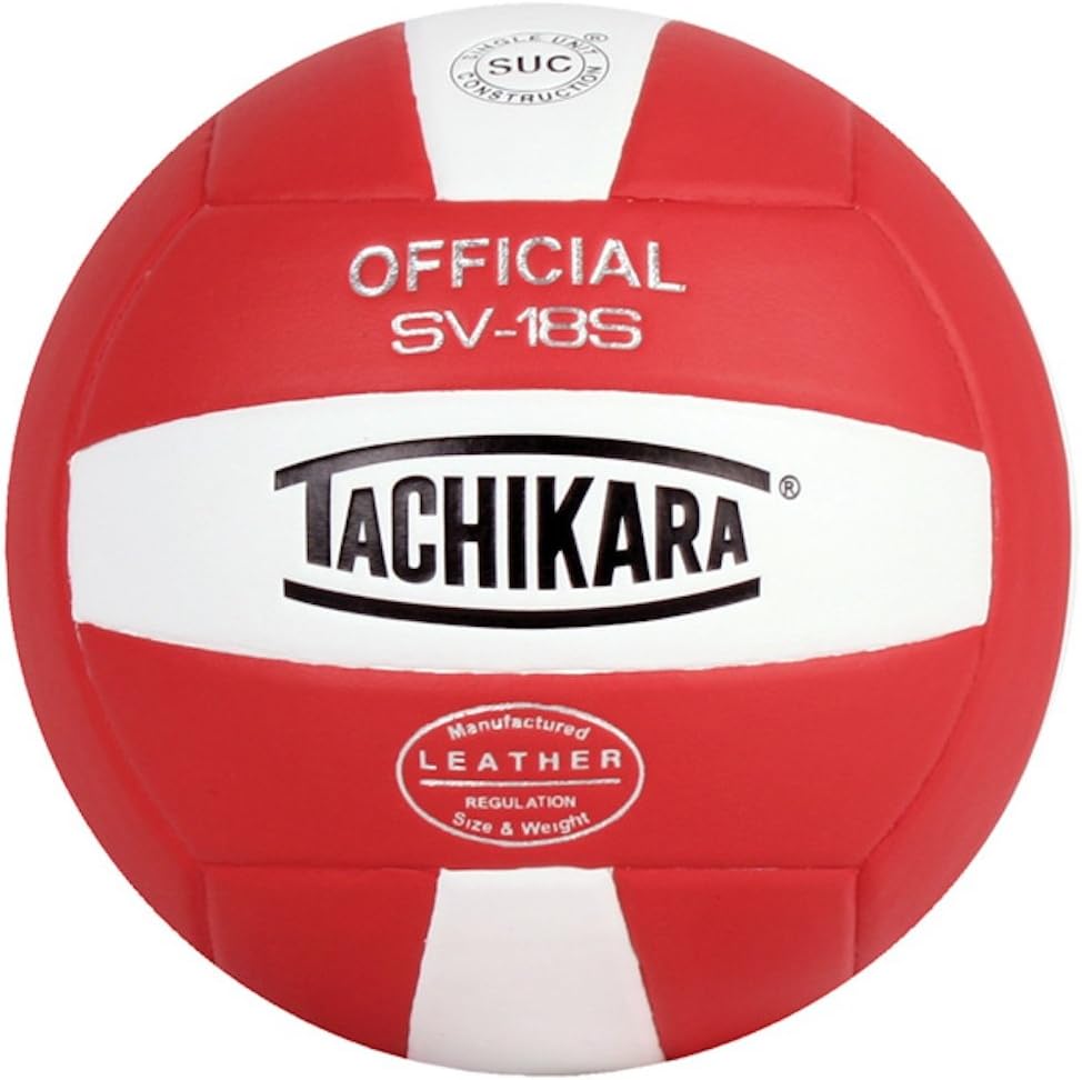 Tachikara Institutional Quality Composite Leather Volleyball, Royal-White