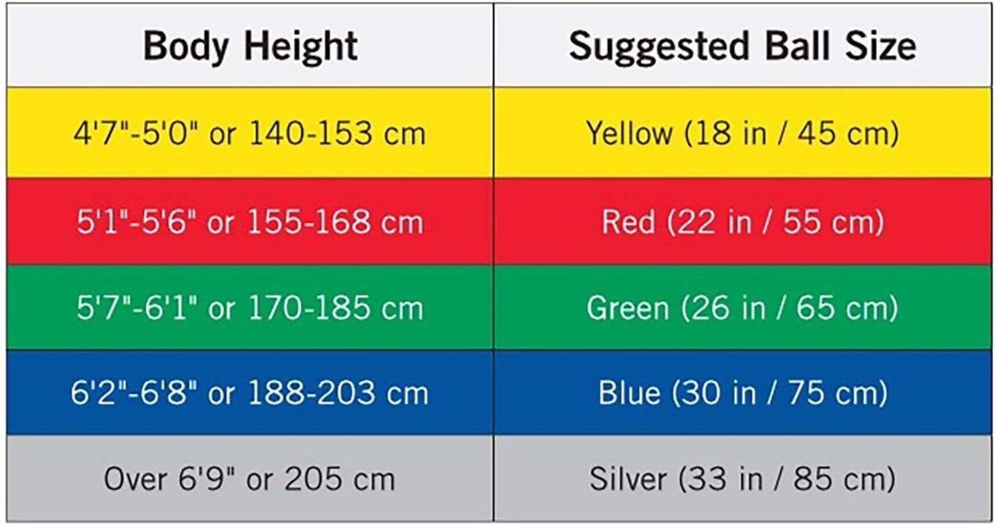 THERABAND Exercise Ball, Stability Ball with Diameter for Athletes Standard Fitness for Posture, Balance