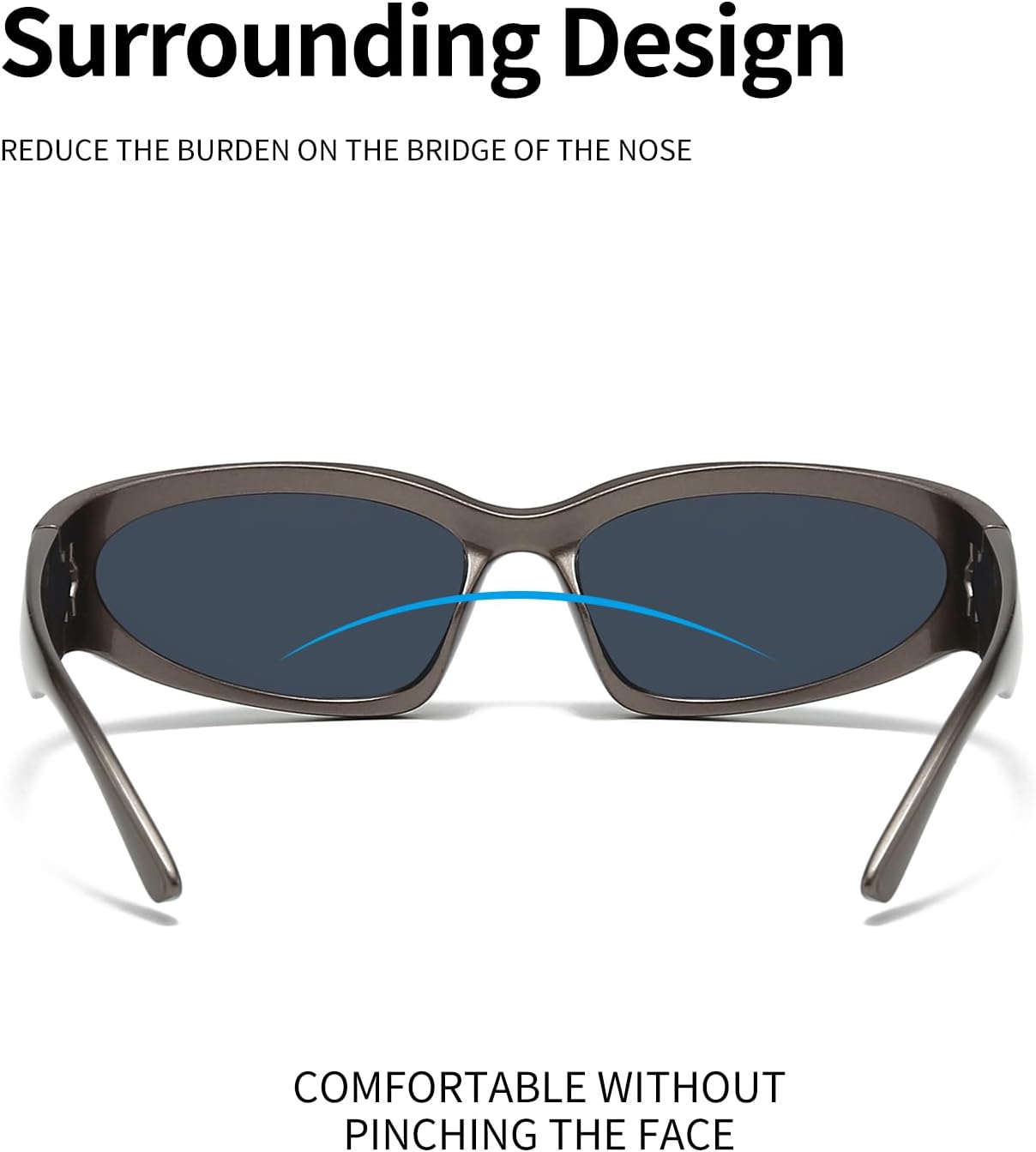 SOAR&EAGLE Y2K 3Pack Polarized sunglasses Wrap Around Men's Women's sunglasses Fashion Sport Shades Sun Glasses