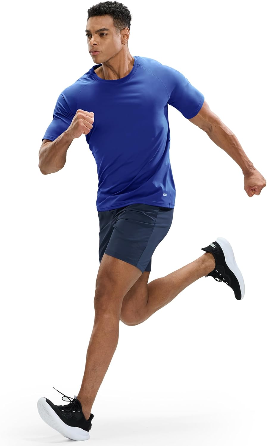 MIER Men's Dry Fit Workout T-Shirts Athletic Running Tee Short Sleeve Crew Neck Gym Tops, Polyester, Moisture Wicking