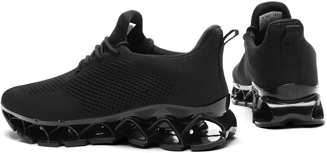 Men's Running Shoes Blade Tennis Walking Fashion Sneakers Breathable Non Slip Gym Sports Work Trainers