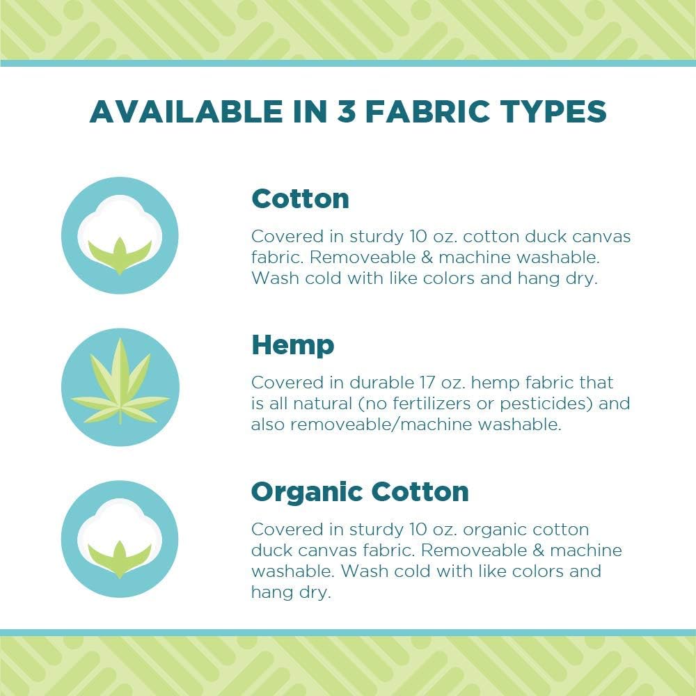 Bean Products Meditation Cushion Mat Set - Zafu Floor Pillow Organic Buckwheat Pillow + Cotton Filled Zabuton Prayer Pad - Meditation Pillow Yoga Knee Pad - Made in USA - 14" Round or 18" Oval