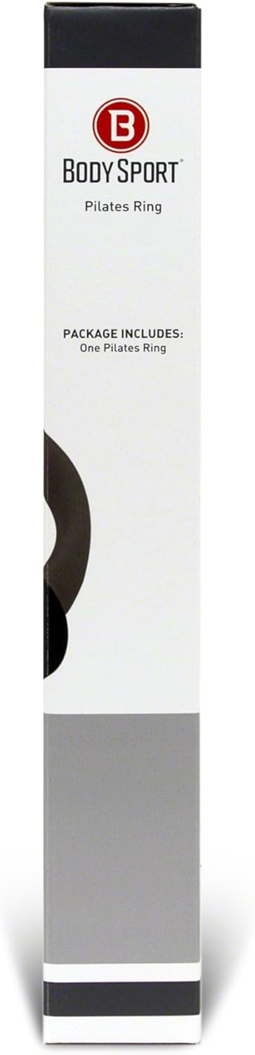 Body Sport Pilates Ring with Foam Padded Grips to Sculpt the Thighs, Core, Arms and More,Gray