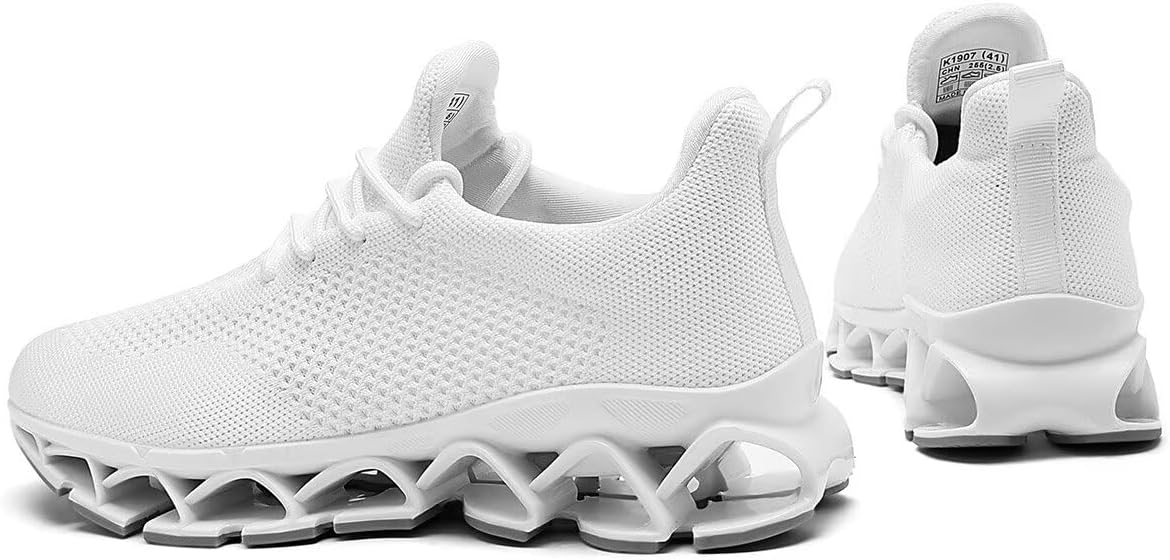 Men's Running Shoes Blade Tennis Walking Fashion Sneakers Breathable Non Slip Gym Sports Work Trainers