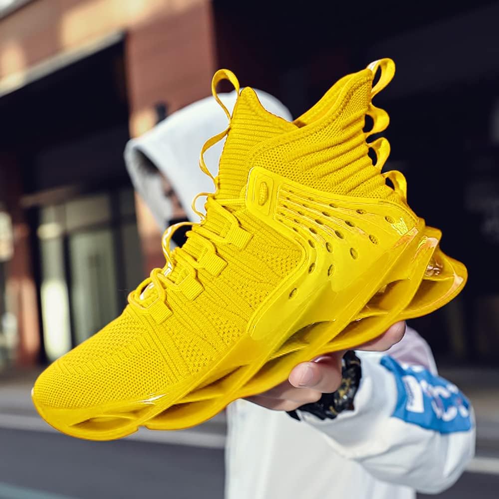 Hello MrLin Men's Running Shoes Non Slip Athletic Tennis Walking Blade Type Sneakers Hip Hop