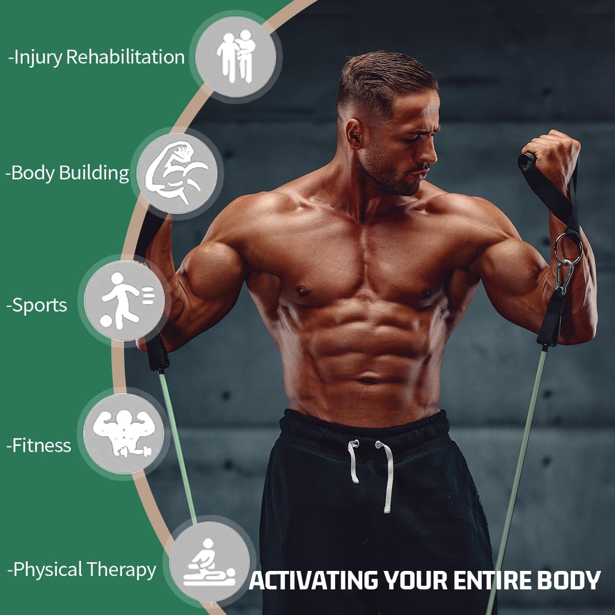 VEICK Resistance Bands, Exercise Bands, Workout Bands, Resistance Bands for Working Out with Handles for Men and Women, Exercising Bands for Fitness Weights Work Out at Home