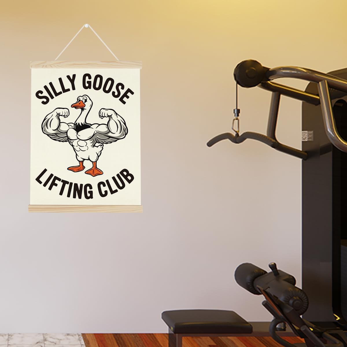 Gym Motivational Posters Funny College Dorm Posters Gifts for Guys Girls Friends SIilly Goose Lifting Club Gym Flag Wall Art Decor Sign for Home Gym Bedroom Office
