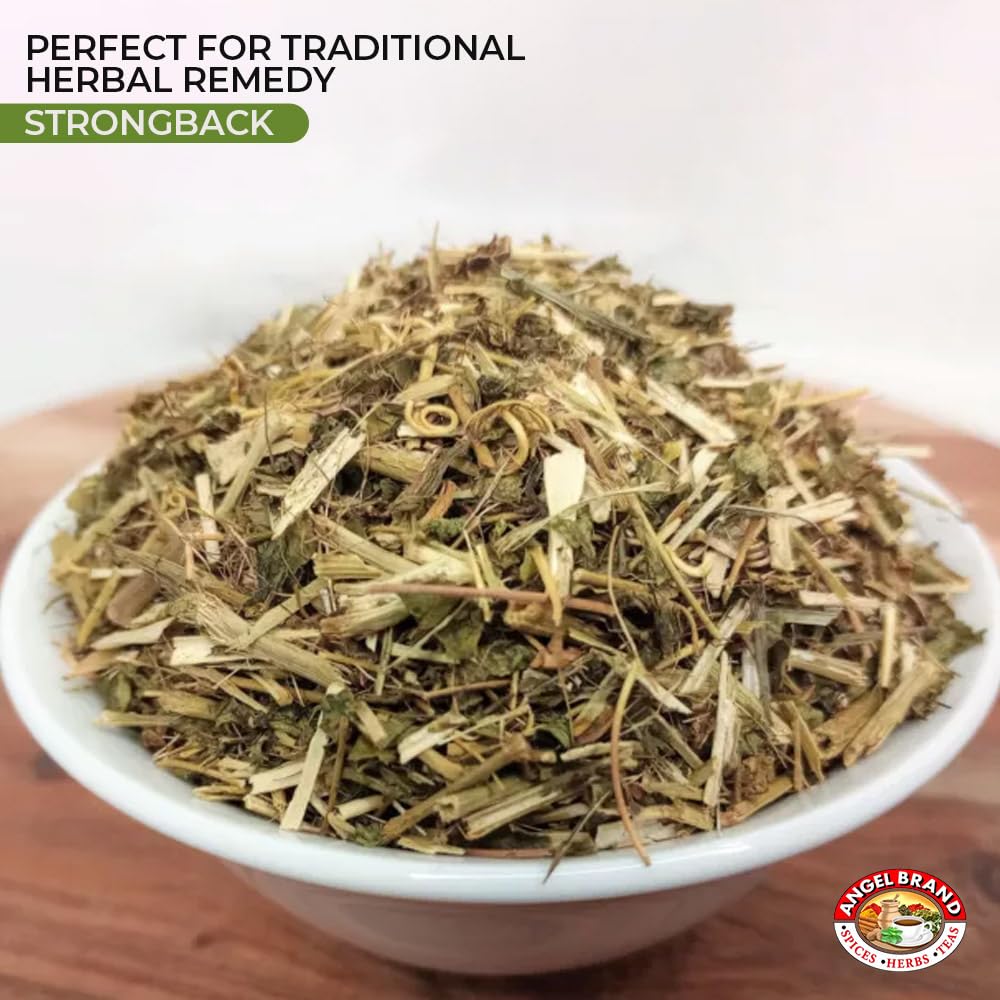 Angel Brand Jamaican Strongback Herb 0.25 oz Pouch Pack of 3 - Sourced from Fertile Land of Jamaica- Strongback Earthy,Woody & Bitter Flavor - Provide Comfort to your Back