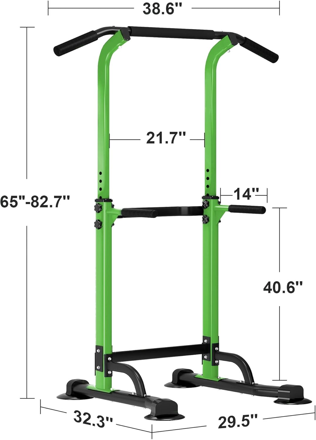 SogesHome Power Tower Pull Up Bar and Dip Station Adjustable Height Dip Stand Multi-Functional Strength Training Fitness Workout Station