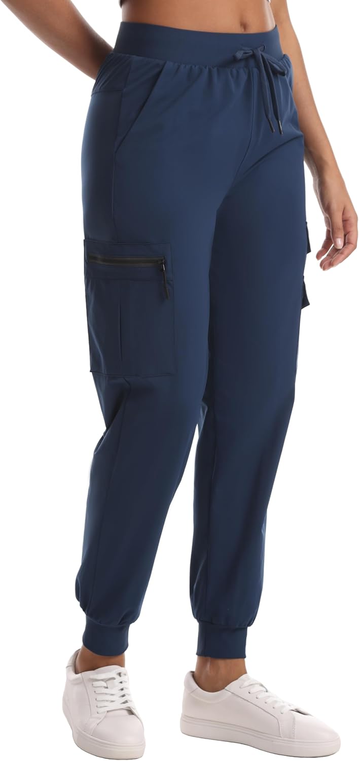 Women's Hiking Pants with Pockets Water Resistant Lightweight Quick Dry Cargo Pants for Travel Outdoor