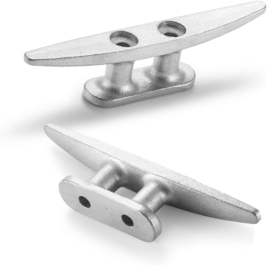 Boat Cleat, 4 inch / 6 inch 304 Stainless Steel Dock Cleat-Ideal for Marine, Deck, Nautical Decor (4 Pack/ 6 Pack)