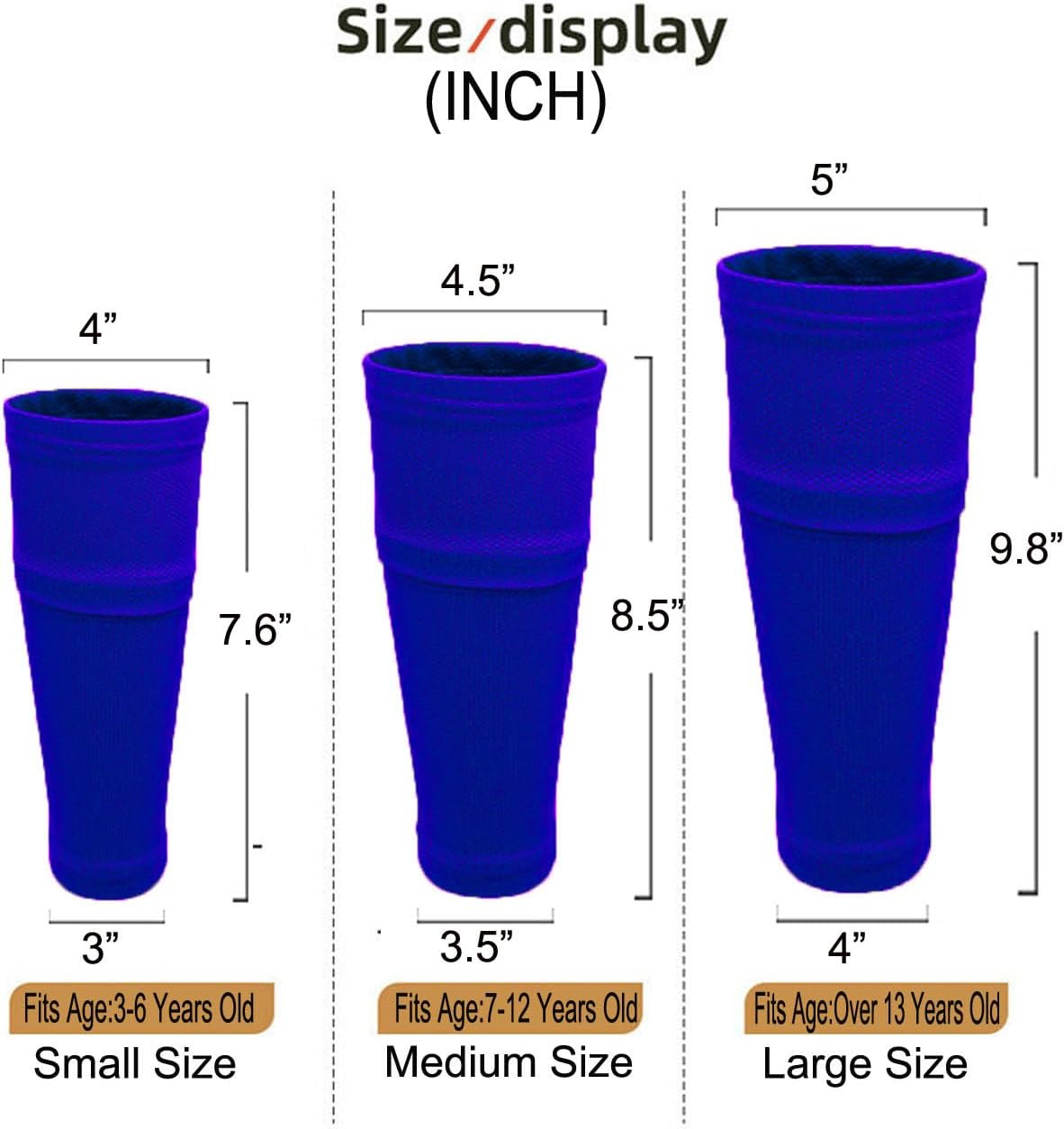 Soccer Shin Guards for Kid Youth Teen Adult - Shin Guards Sleeves with Inserted Pocket Cushion Protection Reduce Shocks and Injuries for TeamSports