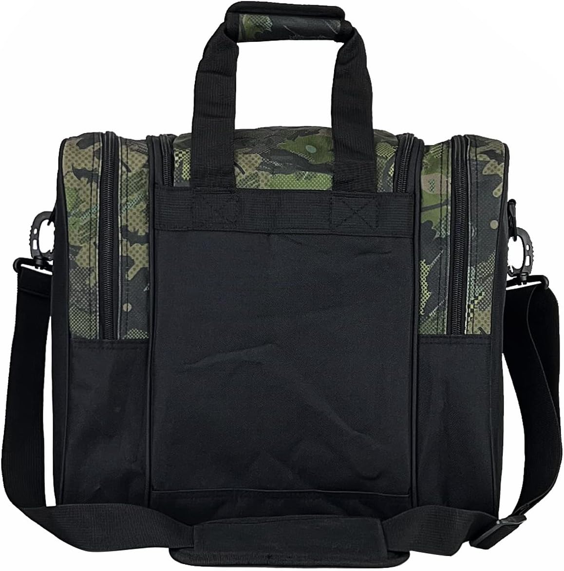 GRANDUP Bowling Ball Bag for Single Ball - Black Bowling accessories Ball Tote Bag Bowling Bag with Padded Ball Holder - Fits Bowling Shoes Up to Mens Size 14