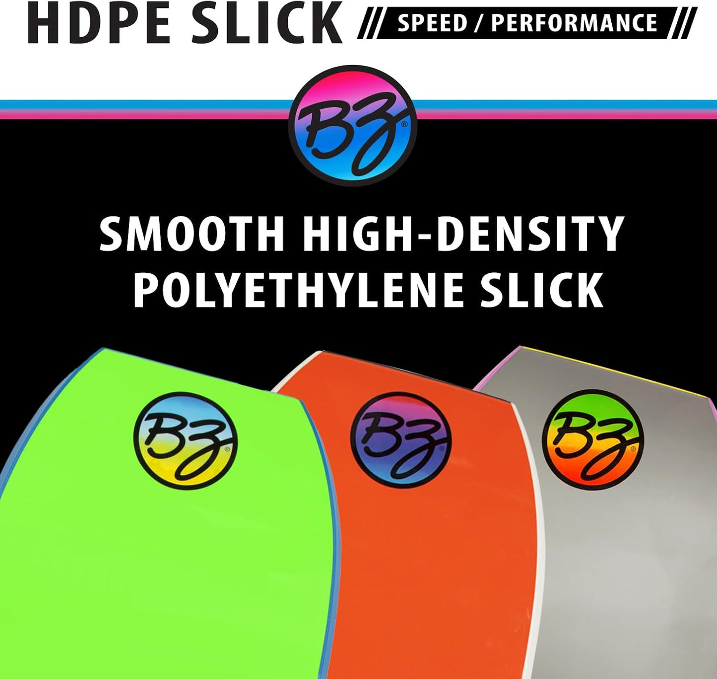 BZ BodyBoards - T-10 Progressive Series Bodyboard - HDPE Slick - Crescent Tail - PHUZION Core - 8lb Deck