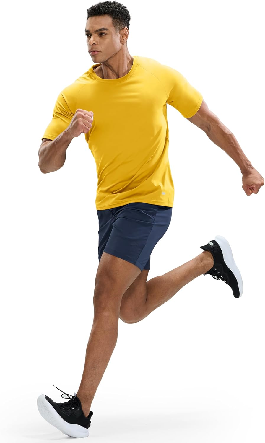 MIER Men's Dry Fit Workout T-Shirts Athletic Running Tee Short Sleeve Crew Neck Gym Tops, Polyester, Moisture Wicking