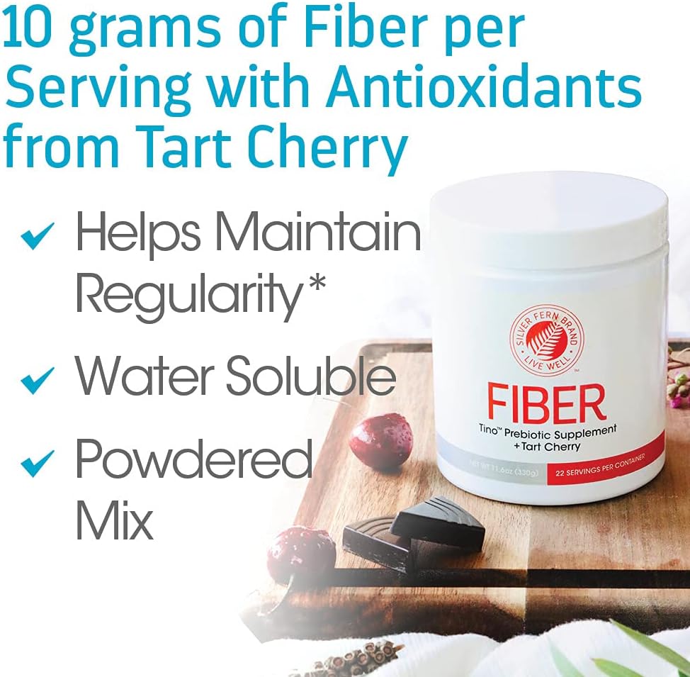 Tino High Fiber Supplement Powder - Non-GMO, Pre-Biotic, Water Soluble, Digestive Friendly, Powdered Mix - Add to Water, Juice, Shakes, Cereal & More (2 Canisters - 15.9 Oz. ea.)