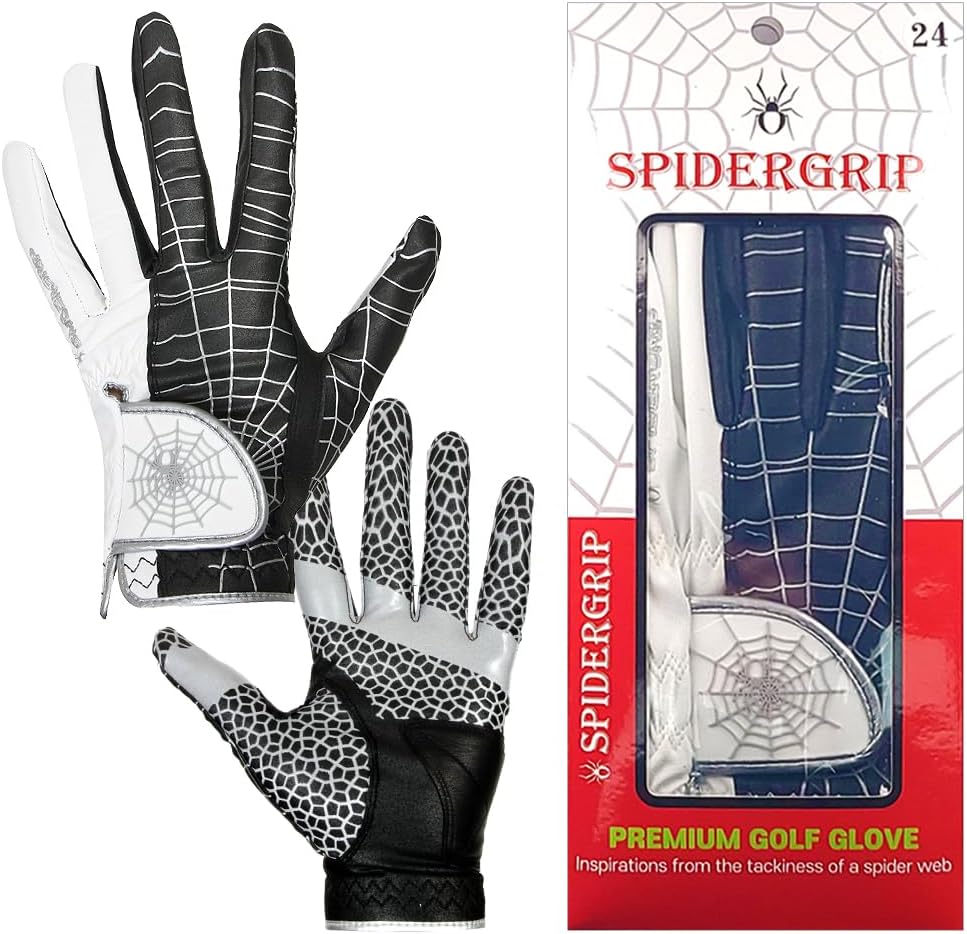 J&S Sporting Spider Grip Nonslip Golf Gloves for Men, Mens Golf Glove for Right Handed Golfer