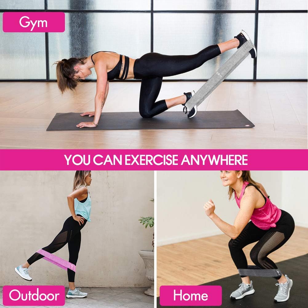 Resistance Bands, Fabric Workout Bands for Women & Men, Cloth Booty Resistance Loop Bands, Thick Squat Bands for Butt/Legs/Thigh/Hip/Glute Excersing